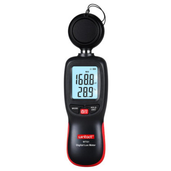 Wintact WT81 Digital Light Lux Meter for Factory / School / House Various Occasion, Range: 0-200,000 Lux (Black)