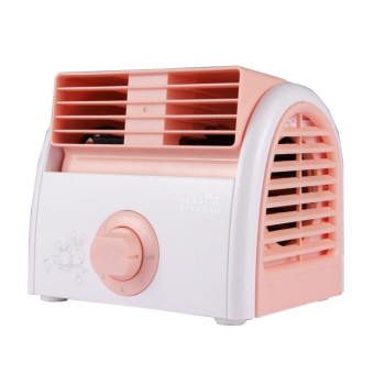 30W Turbine No Blade Mini Desktop Mute Fan for Dormitory / Bedroom / Living Room / Office, 3 Kinds Speed Mode, AC 220V(Pink)