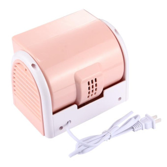 30W Turbine No Blade Mini Desktop Mute Fan for Dormitory / Bedroom / Living Room / Office, 3 Kinds Speed Mode, AC 220V(Pink)