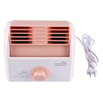 30W Turbine No Blade Mini Desktop Mute Fan for Dormitory / Bedroom / Living Room / Office, 3 Kinds Speed Mode, AC 220V(Pink)