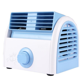 30W Turbine No Blade Mini Desktop Mute Fan for Dormitory / Bedroom / Living Room / Office, 3 Kinds Speed Modes, AC 220V(Blue)