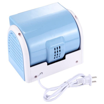 30W Turbine No Blade Mini Desktop Mute Fan for Dormitory / Bedroom / Living Room / Office, 3 Kinds Speed Modes, AC 220V(Blue)