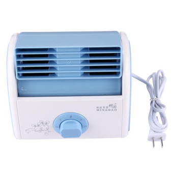30W Turbine No Blade Mini Desktop Mute Fan for Dormitory / Bedroom / Living Room / Office, 3 Kinds Speed Modes, AC 220V(Blue)