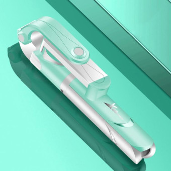 XT-09 Multi-function Live Broadcast Mobile Bluetooth Self-timer Pole Tripod (Mint Green)