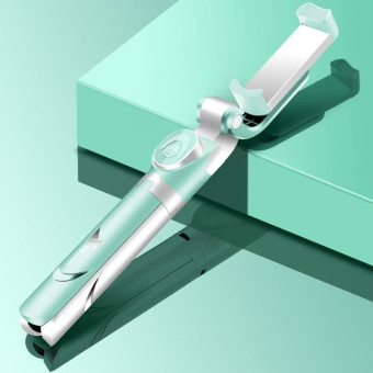 XT-09 Multi-function Live Broadcast Mobile Bluetooth Self-timer Pole Tripod (Mint Green)