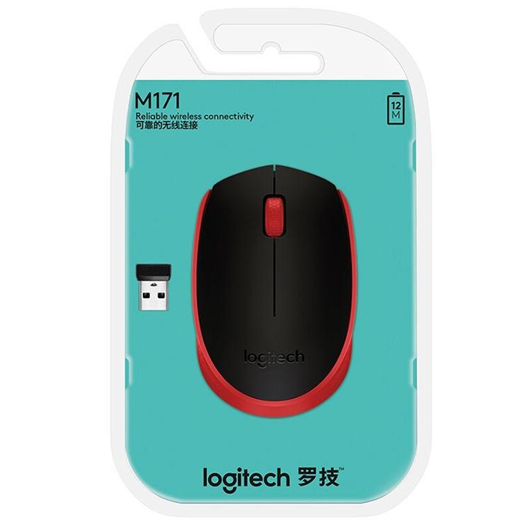 Logitech M171 1000DPI USB Wireless Mouse with 2.4G Receiver (Red)