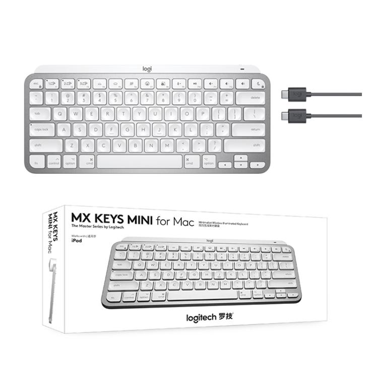Logitech MX Keys Mini Mac Version Wireless Bluetooth Ultra-thin Smart Backlit Keyboard (Grey)