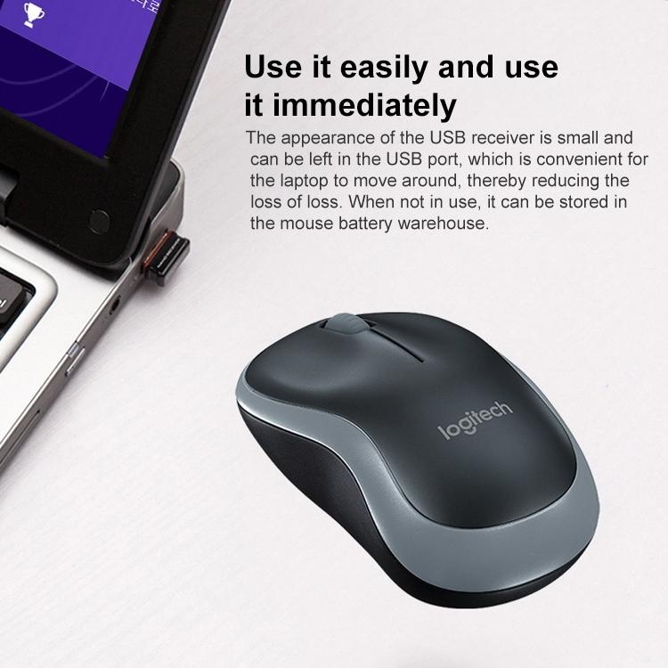 Logitech B175 3-keys 1000DPI 2.4GHz Wireless Optical Mouse (Black)