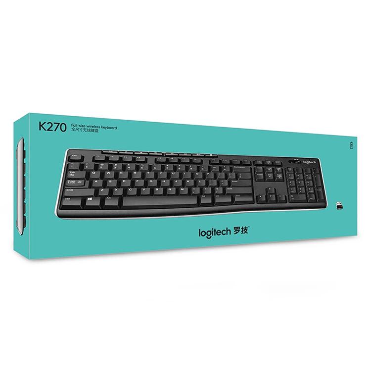Logitech K270 Single Wireless Ultra-thin Silent Keyboard (Black)