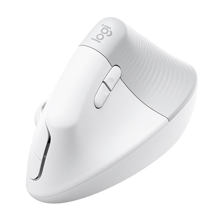 Logitech Lift Vertical 1000DPI 2.4GHz Ergonomic Wireless Bluetooth Dual Mode Mouse (White)