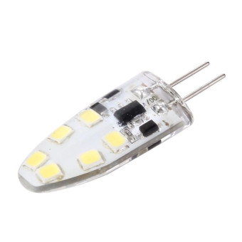 G4 2W 180LM Corn Light Bulb, 12 LED SMD 2835 Silicone, DC 12V, Big Size: 3.9x1.4x0.9cm(White Light)