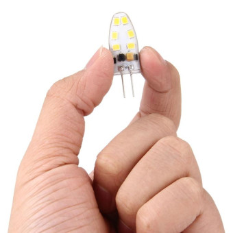 G4 2W 180LM Corn Light Bulb, 12 LED SMD 2835 Silicone, DC 12V, Big Size: 3.9x1.4x0.9cm(Warm White)