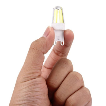 2W Filament Light Bulb, G9 PC Material Dimmable 4 LED for Halls, AC 220-240V(White Light)