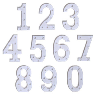 Digit 9 Shape Decoration Light, Dry Battery Powered Warm White Standing Hanging Holiday Light