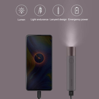 Original Xiaomi Youpin SOLOVE LED Flashlight 3000mAh USB Multi-function Portable Lighting(White)
