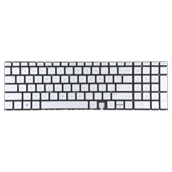 For HP Envy X360 15-ED 15-ED0008CA 15-ED0023DX US Version Keyboard with RGB Backlight (Silver)