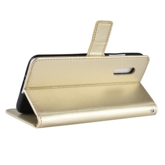 Retro Crazy Horse Texture Horizontal Flip Leather Case for VIVO V15 Pro, with Holder & Card Slots & Photo Frame(Gold)