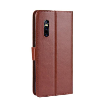 Retro Crazy Horse Texture Horizontal Flip Leather Case for VIVO V15 Pro, with Holder & Card Slots & Photo Frame(Brown)