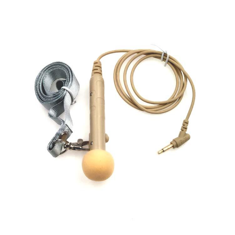 MK-7 3.5mm Elbow Head Handheld Loudspeaker Neck-mounted Microphone with Lanyard, Length: 1m (Flesh Color)