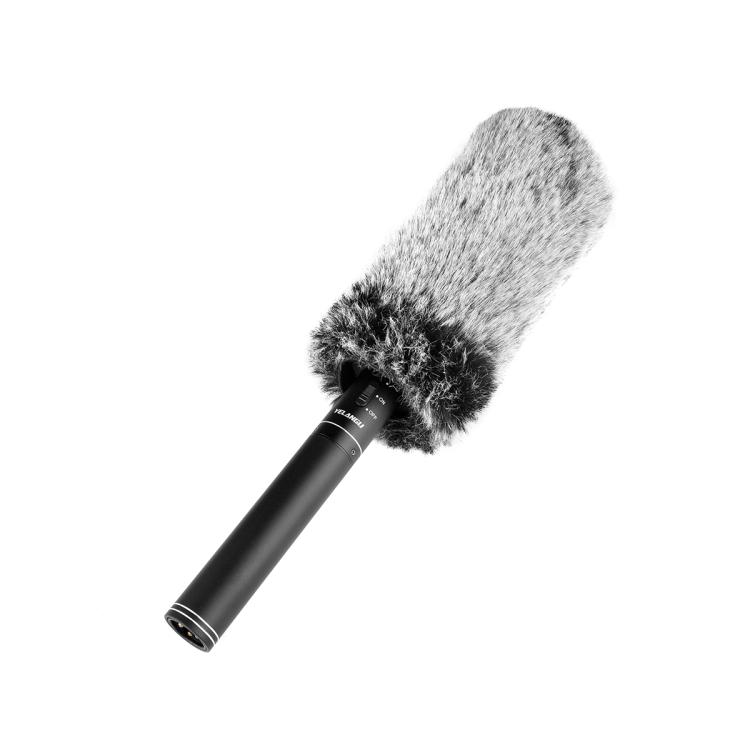 YELANGU YLG9933A MIC07 Professional Interview Condenser Video Shotgun Microphone with 6.5mm Audio Adapter & 3.5mm RXL Audio Cable(Black)