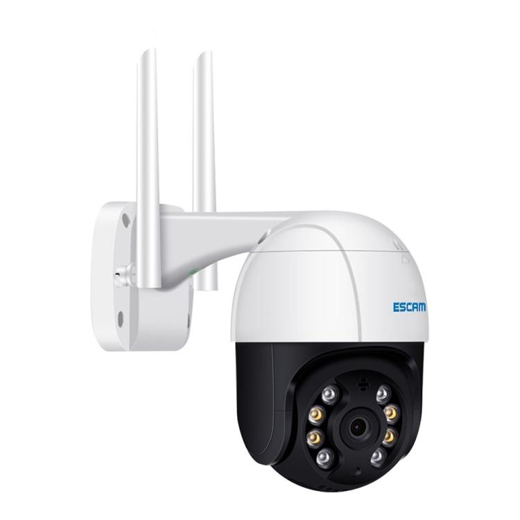 ESCAM QF218 1080P Pan / Tilt AI Humanoid Detection IP66 Waterproof WiFi IP Camera, Support ONVIF / Night Vision / TF Card / Two-way Audio, UK Plug