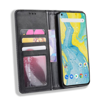 Retro Magnetic Clasp Horizontal Flip Leather Case for Nokia X71 (8.1 Plus), with Holder & Card Slots & Wallet (Black)