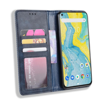 Retro Magnetic Clasp Horizontal Flip Leather Case for Nokia X71 (8.1 Plus), with Holder & Card Slots & Wallet (Blue)