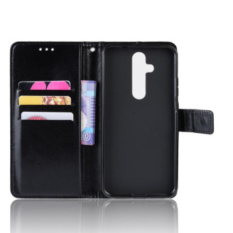 Crazy Horse Texture Horizontal Flip Leather Case for Nokia X71 (8.1 Plus), with Holder & Card Slots & Wallet (Black)