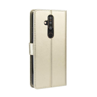 Crazy Horse Texture Horizontal Flip Leather Case for Nokia X71 (8.1 Plus), with Holder & Card Slots & Wallet (Gold)