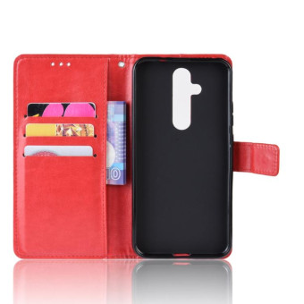 Crazy Horse Texture Horizontal Flip Leather Case for Nokia X71 (8.1 Plus), with Holder & Card Slots & Wallet (Red)
