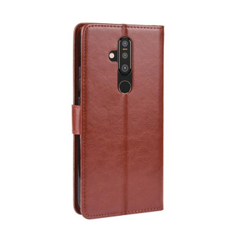 Crazy Horse Texture Horizontal Flip Leather Case for Nokia X71 (8.1 Plus), with Holder & Card Slots & Wallet (Brown)