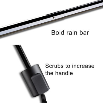Lightweight Portable Three Folding Folding Umbrella, Black Waterproof Anti-UV, B Pattern