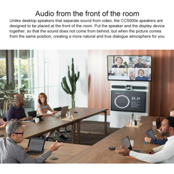 Logitech CC5000E Video Conference One-key Mute Plug-and-Play Extension Microphone