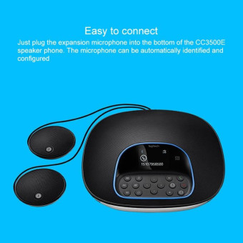 Logitech CC3500e Extended Microphone STMP100 Conference System Omnidirectional Mic(Black)