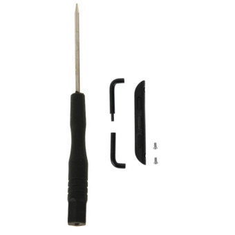 2 PCS for Apple Watch 42mm Metal Strap Connector Metal Buckle with Screwdrivers Tool(Black)