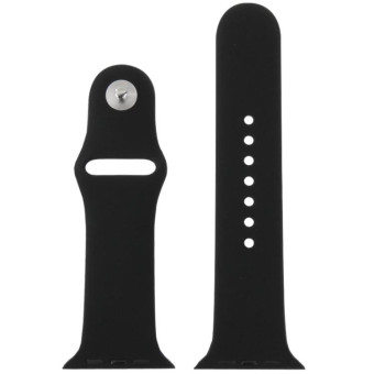 For Apple Watch Sport 42mm High-performance Rubber Sport Watch Band with Pin-and-tuck Closure(Black)