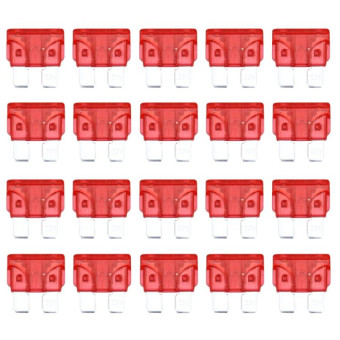 100 PCS Auto Mini Blade Fuse (10A) , DC 12V(Red)