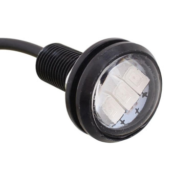 2 PCS  22.5mm 1.5W 150LM Blue Light 3 LED SMD 5630 Spotlight Eagle Eye Light Daytime Running Light for Vehicles