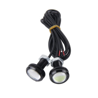 2 PCS 3W  Waterproof Eagle Eye light LED Light for Vehicles, Cable Length: 60cm(Ice Blue Light)