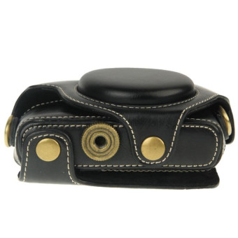 Retro Style PU Leather Camera Case Bag with Strap for Sony RX100 M3 / M4 / M5(Black)