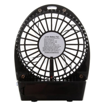 Hadata 4.3 inch Portable USB / Li-ion Battery Powered Rechargeable Fan with Third Wind Gear Adjustment & Clip(Black)