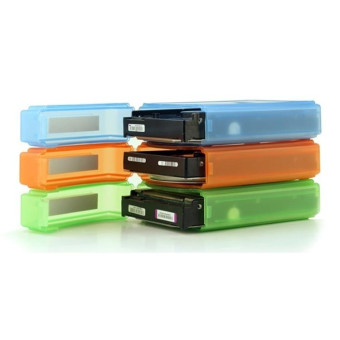 3.5 inch Hard Drive Disk HDD SATA IDE Plastic Storage Box Enclosure Case(Orange)