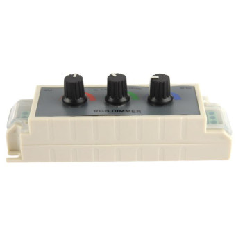 3 Channel RGB LED Dimmer Controller for LED Light Strip DC12-24V, Output Current: 3A