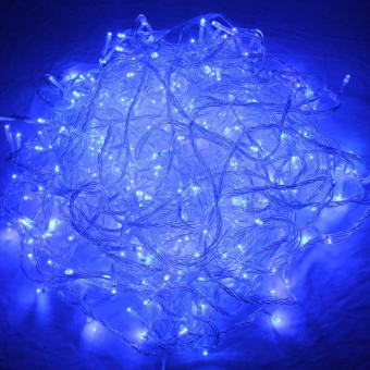 30m Waterproof IP44 String Decoration Light, For Christmas Party, 300 LED, Blue Light  with 8 Functions Controller, 220-240V, EU Plug