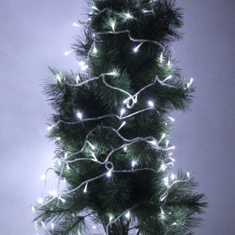 30m Waterproof IP44 String Decoration Light, For Christmas Party, 300 LED, White Light  with 8 Functions Controller, 220-240V, EU Plug
