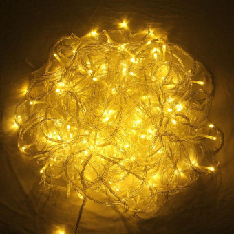 30m Waterproof IP44 String Decoration Light, For Christmas Party, 300 LED, Warm White Light  with 8 Functions Controller, 220-240V, EU Plug