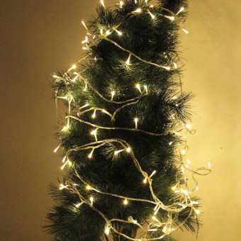 30m Waterproof IP44 String Decoration Light, For Christmas Party, 300 LED, Warm White Light  with 8 Functions Controller, 220-240V, EU Plug