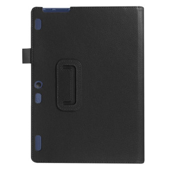 Litchi Texture Horizontal Flip Solid Color Leather Case with Holder for Lenovo TAB 2 A10-30 X30F & TAB 2 A10-70F, 10.1 inch(Black)