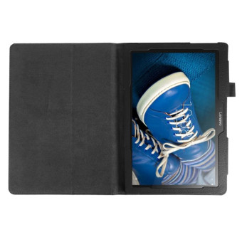 Litchi Texture Horizontal Flip Solid Color Leather Case with Holder for Lenovo TAB 2 A10-30 X30F & TAB 2 A10-70F, 10.1 inch(Black)