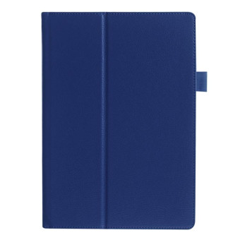 Litchi Texture Horizontal Flip Solid Color Leather Case with Holder for Lenovo TAB 2 A10-30 X30F & TAB 2 A10-70F, 10.1 inch(Dark Blue)